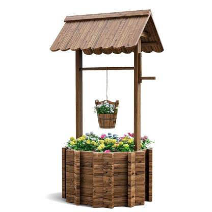 UDPATIO Wishing Wells for Yard with 4 Reinforced Rod & Hanging Bucket