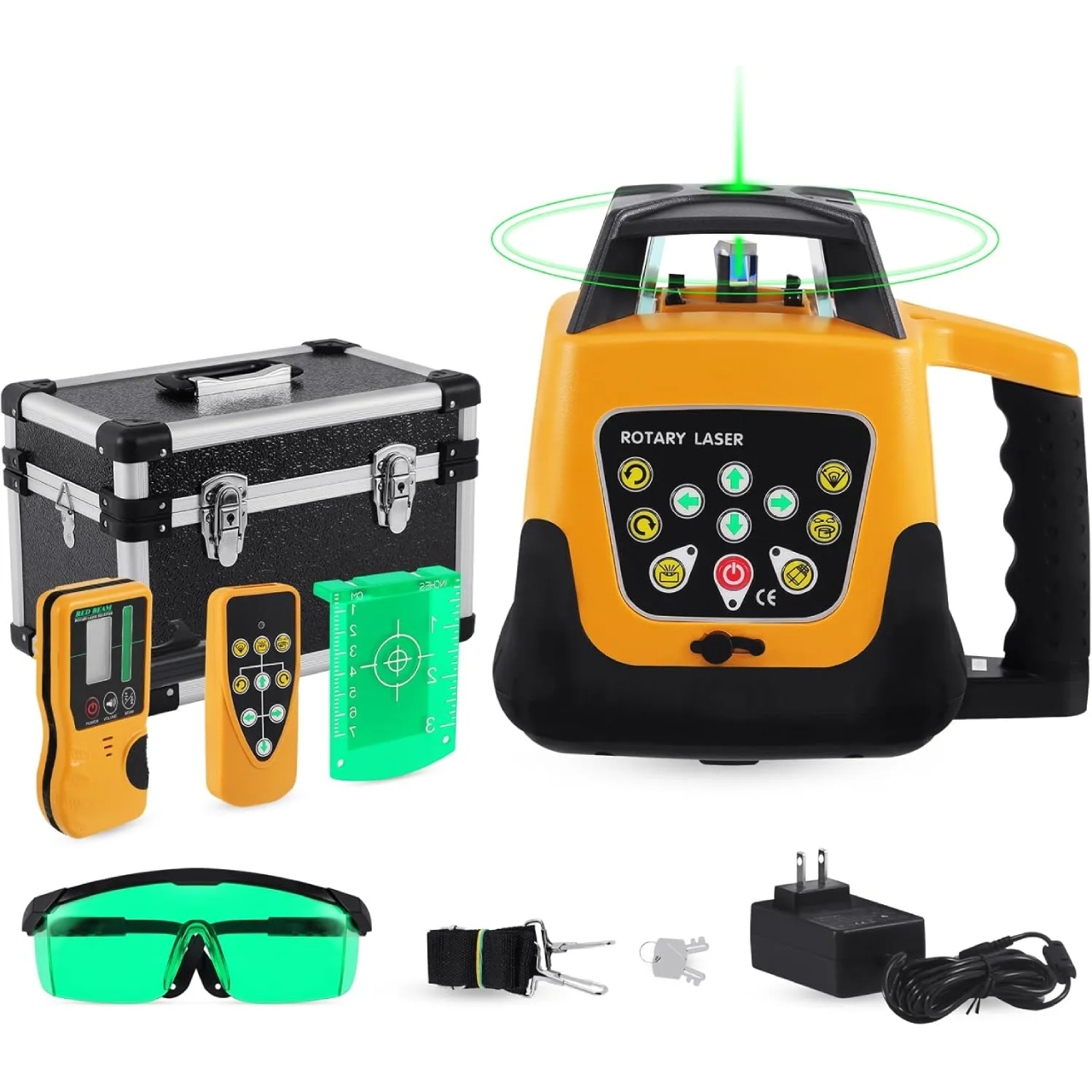 Iglobalbuy Rotary Laser Level Green Laser Self Leveling Kit