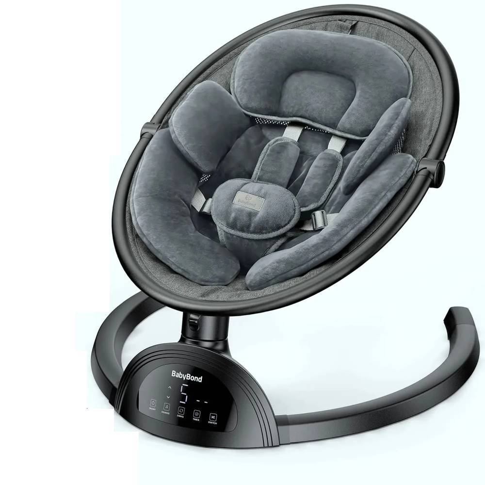BabyBond Baby Swings for Infants, Bluetooth Infant Swing with Music Speaker, 3 Seat Positions