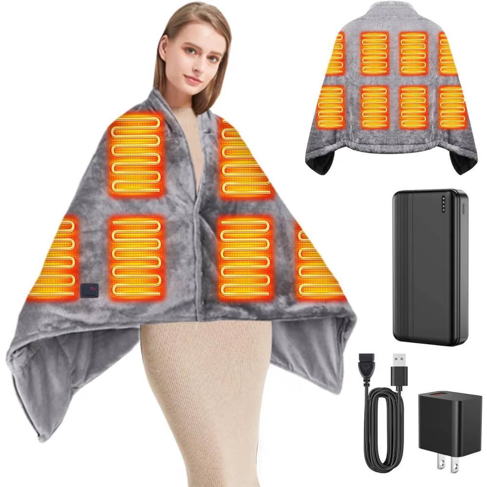 New Fi USB Heated Blanket with 3 Heating Levels & Timing Function