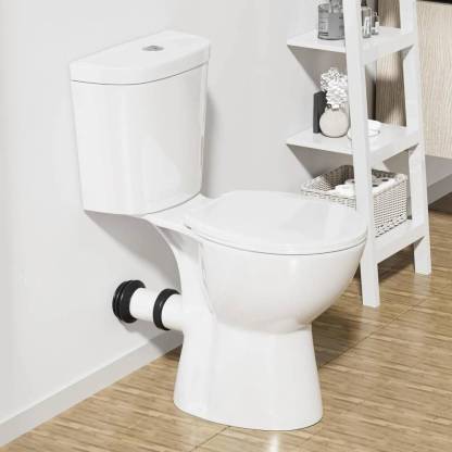SUPERFLO Rear Outlet Toilet With 19 Inch Tall Toilet Bowl & Tank