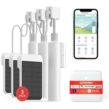 SwitchBot Smart Electric Motorized Blinds Kit - 3Pack with 2.4G WiFi Remote Control