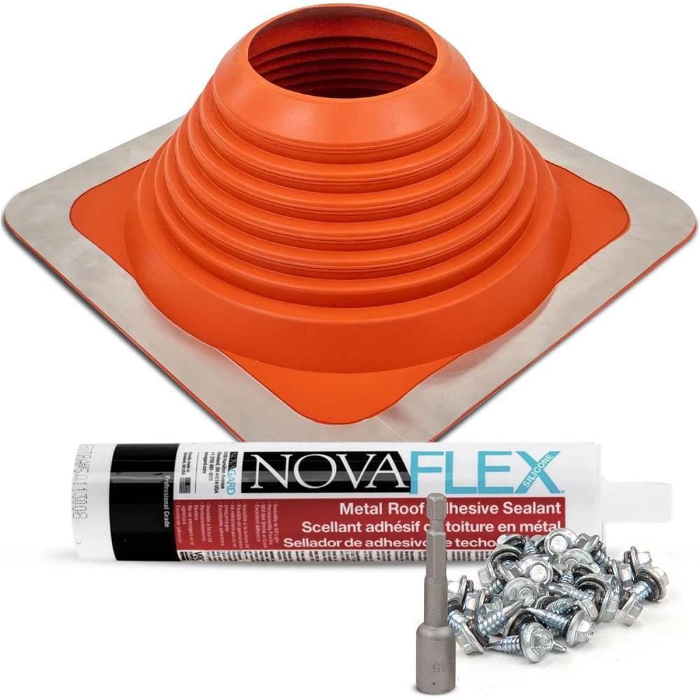 Fasteners Plus High Temp Roof Boot Kit, Red