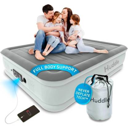 Huddle Luxury Air Bed with Patented Dual Pump | Queen Size