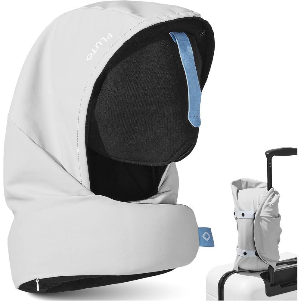 PLUTO Premium Travel Neck Pillow with Adjustable Velcro