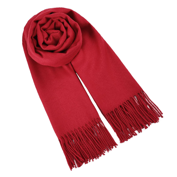 Women's Solid Cashmere Winter Shawls and Scarves