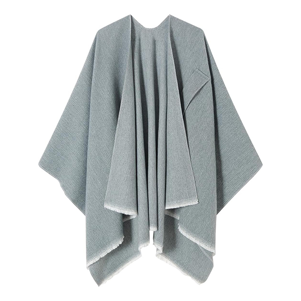 Dark Gray Women's Front Open Shawl