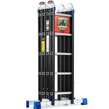 Bryner 7 in 1 Multi-Purpose Folding Adjustable Telescoping Aluminium Extension Ladders