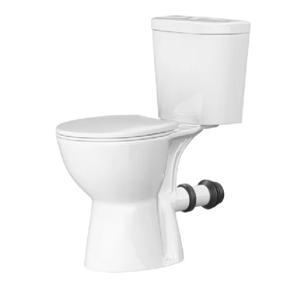 SUPERFLO Rear Outlet Toilet With 19 Inch Tall Toilet Bowl & Tank