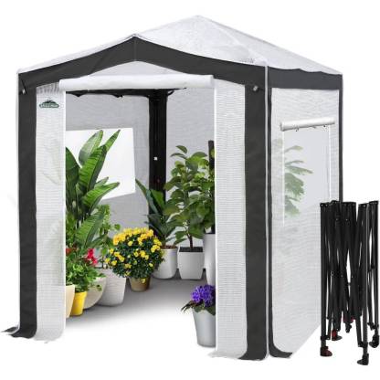 EAGLE PEAK Portable Walk in Greenhouse with Polyester Reinforced Corners
