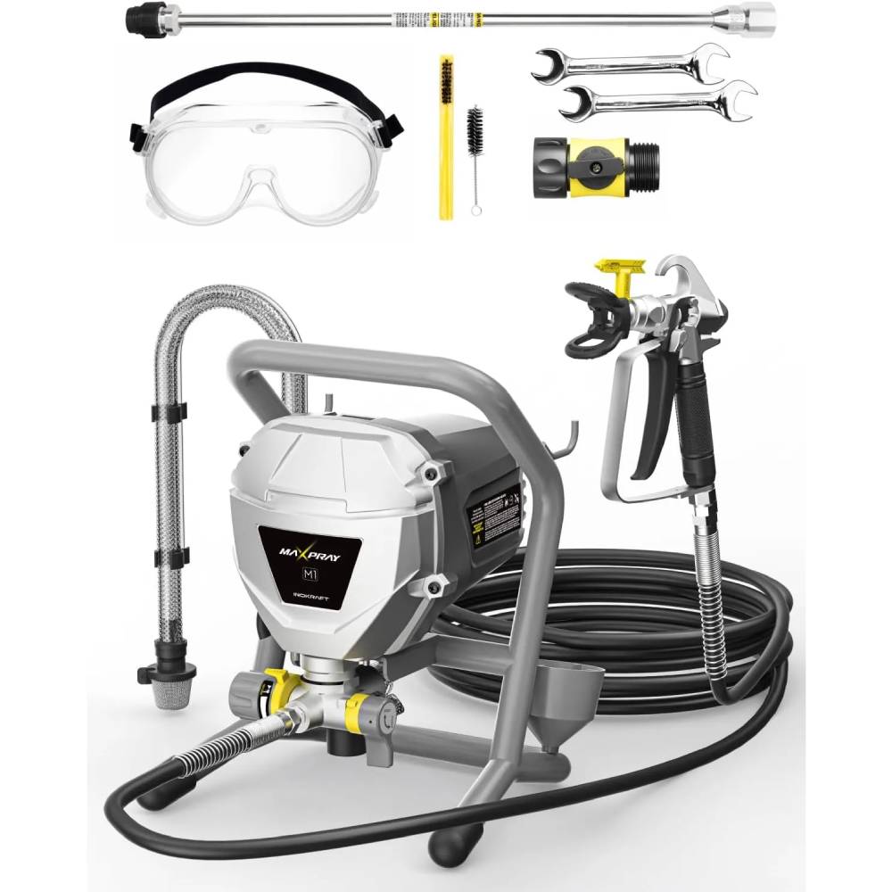 InoKraft Airless Paint Sprayer, Highly Efficient with Sprayer Accessories