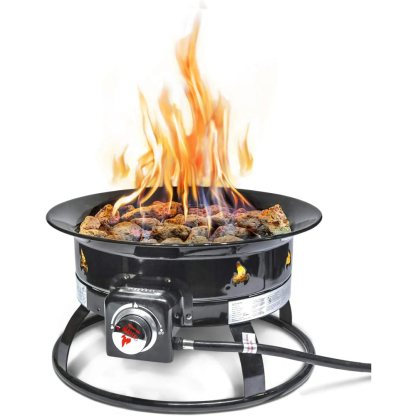 Outland Living Firebow Outdoor Portable Propane Gas Fire Pit with Cover & Carry Kit