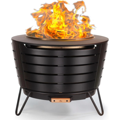 TIKI Brand Smokeless 25 in. Patio Fire Pit, Wood Burning Outdoor Fire Pit