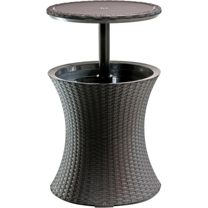 Keter Pacific Cool Bar Outdoor Patio Furniture and Hot Tub Side Table