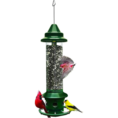 Squirrel Buster Plus Squirrel-proof Bird Feeder w/Cardinal Ring and 6 Feeding Ports