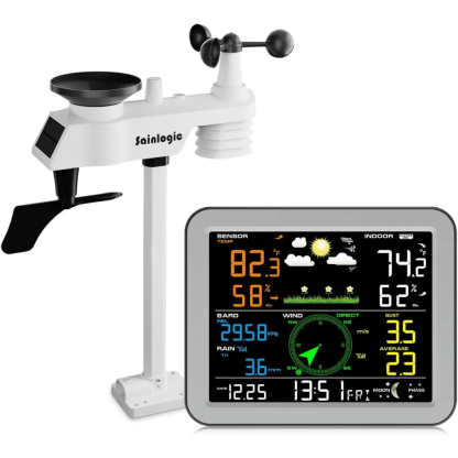 Sainlogic Weather Station with Rain Gauge and Wind Speed/Direction