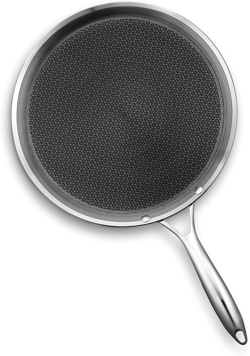 HexClad Hybrid Nonstick Griddle Pan 12-Inch Stay-Cool Handle