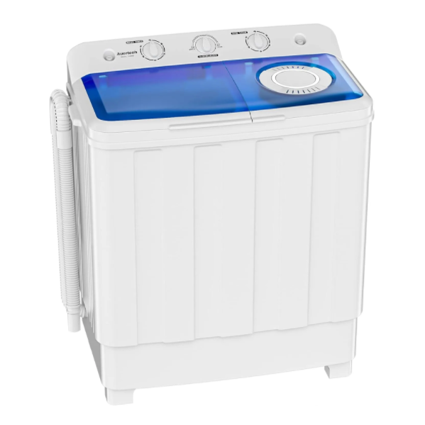 Auertech Portable 28lbs Twin Tub Washer Mini Compact Laundry Machine with Drain Pump