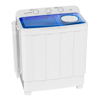 Auertech Portable 28lbs Twin Tub Washer Mini Compact Laundry Machine with Drain Pump