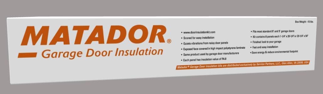 Matador Garage Door Insulation Kit, X-Large, White