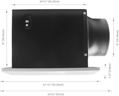 BV Bathroom Fan 2.0 Sones, 6" Duct Collar, Energy-Saving Bathroom Vent Fan