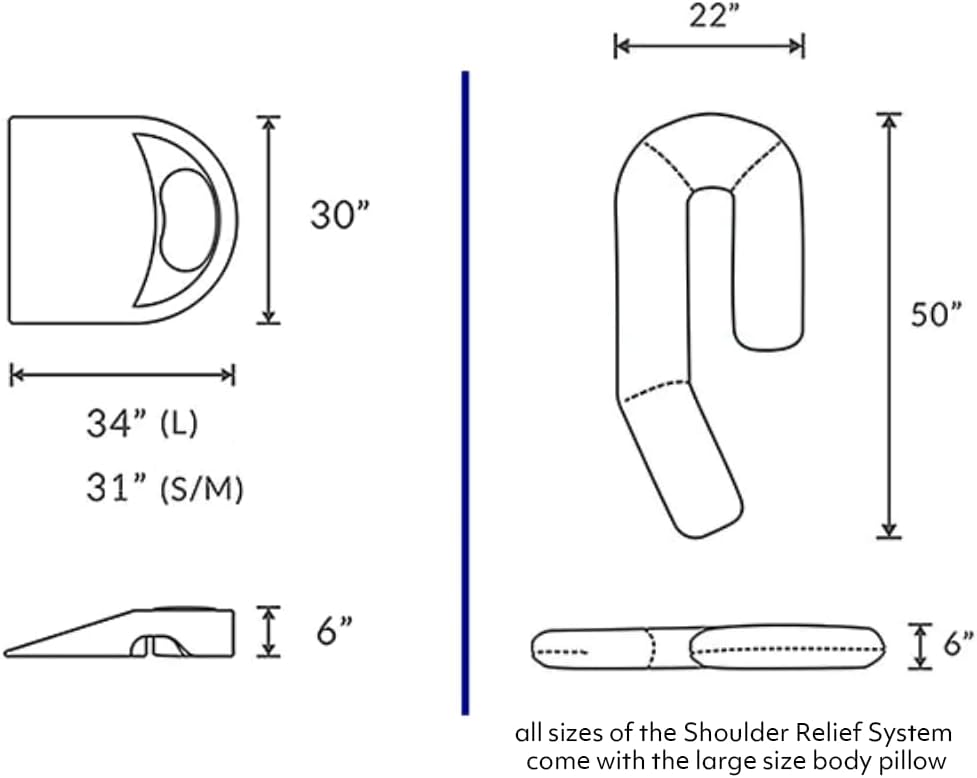 MedCline Shoulder Relief System | Bed Wedge Pillow for Shoulder Pain Relief