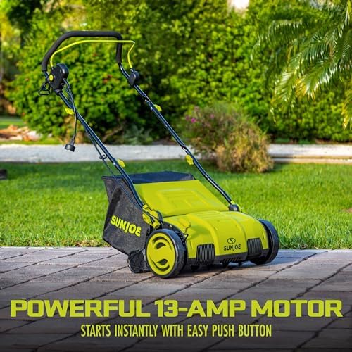 Sun Joe Electric Dethatcher and Scarifier w/Removeable 13.2-Gal Collection Bag