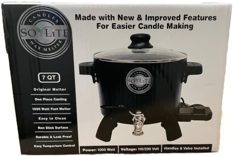 SOYLITE CANDLES Wax Melter for Candle Making, Wax Melter Has Easy Pour Valve