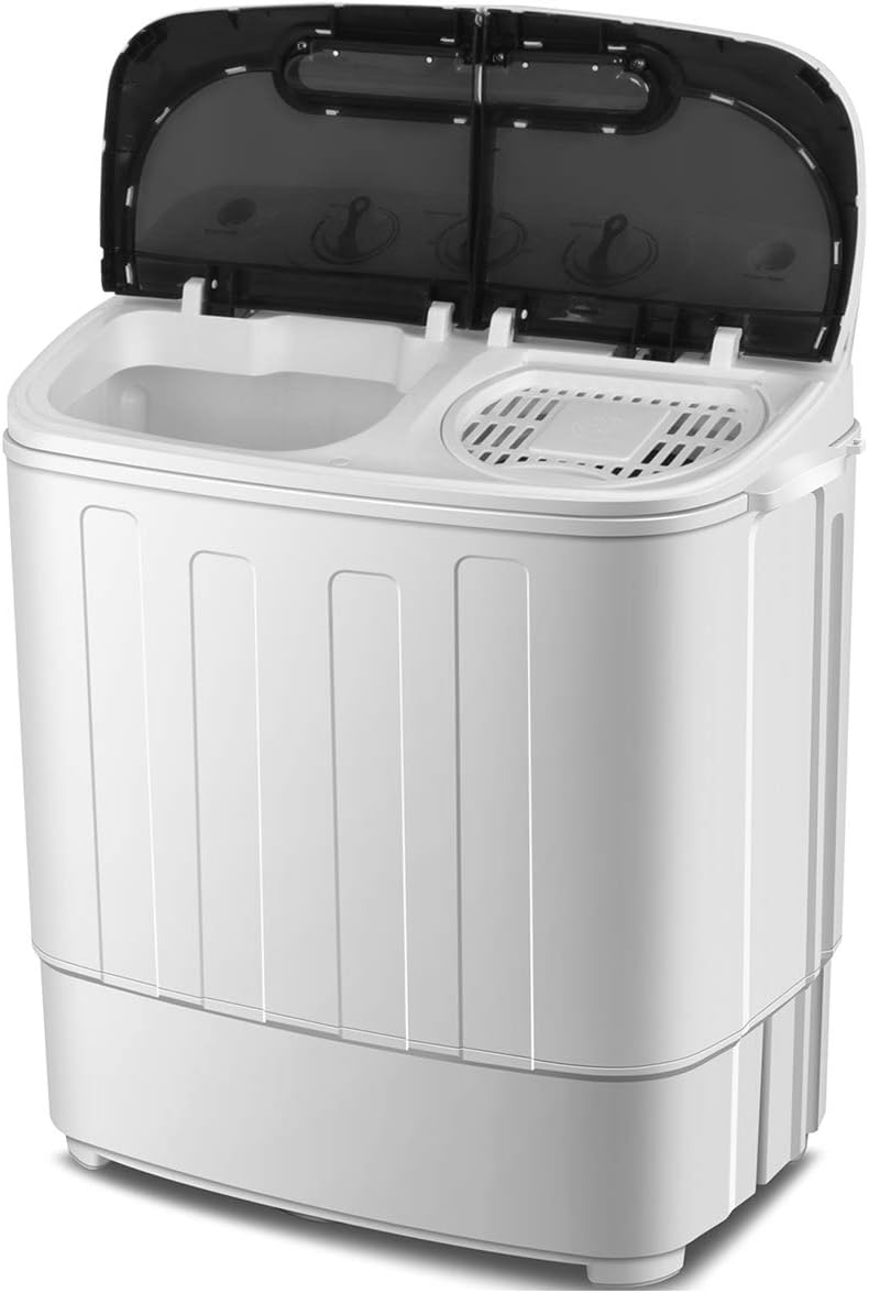 SUPER DEAL SUPER DEAL Compact Mini Twin Tub Washing Machine 13lbs