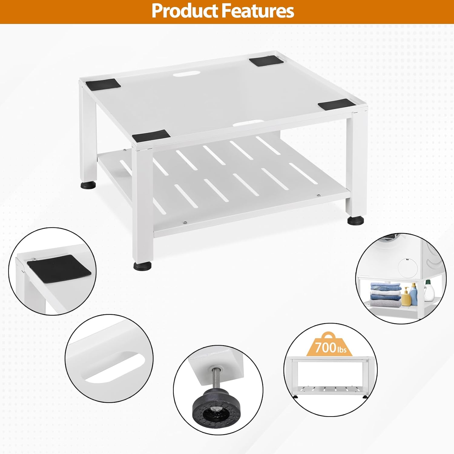 Talustool Premium Washer and Dryer Pedestal Stand Metal