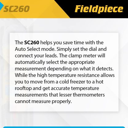 Fieldpiece Compact HVACR Clamp Multimeter with Temperature