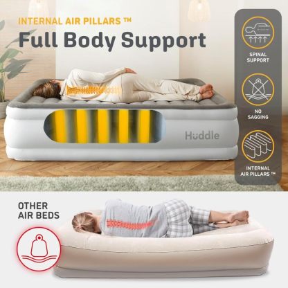 Huddle Luxury Air Bed with Patented Dual Pump | Queen Size
