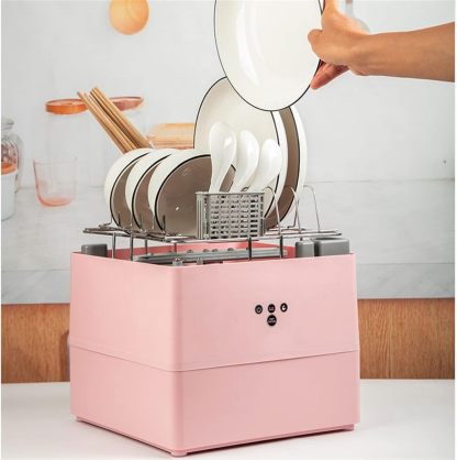 QXWJ Portable Countertop Dishwasher, Pink