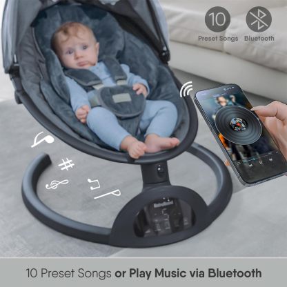 BabyBond Baby Swings for Infants, Bluetooth Infant Swing with Music Speaker, 3 Seat Positions