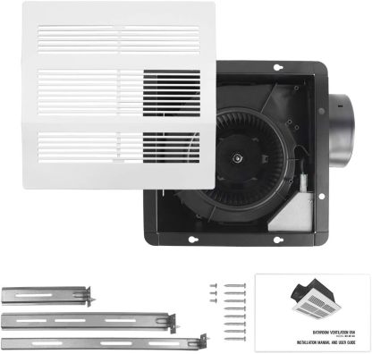 BV Bathroom Fan 2.0 Sones, 6" Duct Collar, Energy-Saving Bathroom Vent Fan