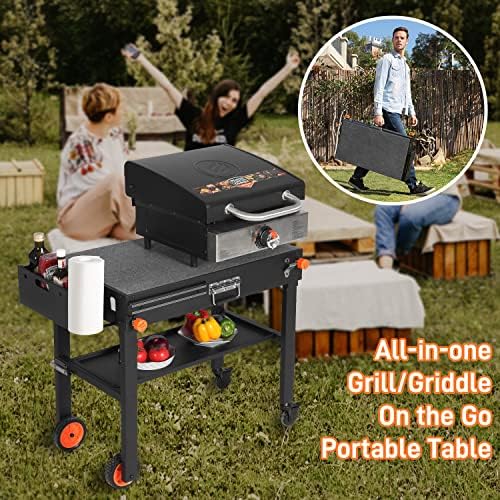 DeintYei Foldable Outdoor Grill Table