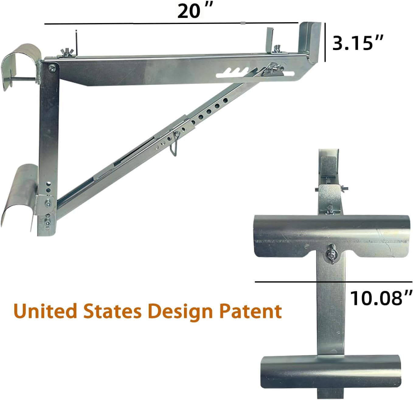 ‎Delmoar Ladder Jacks Scaffold Bracket,Two-Rung Short Body Extension Ladder Jack