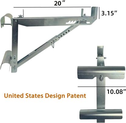 ‎Delmoar Ladder Jacks Scaffold Bracket,Two-Rung Short Body Extension Ladder Jack