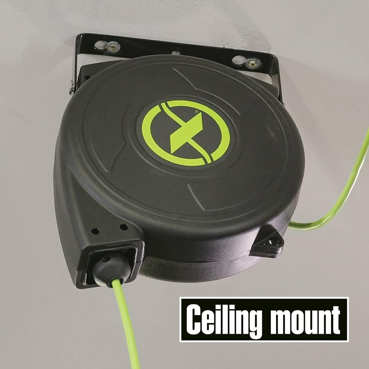 Flexzilla Retractable Extension, Grounded Triple Tap Outlet Electric Cord Reel