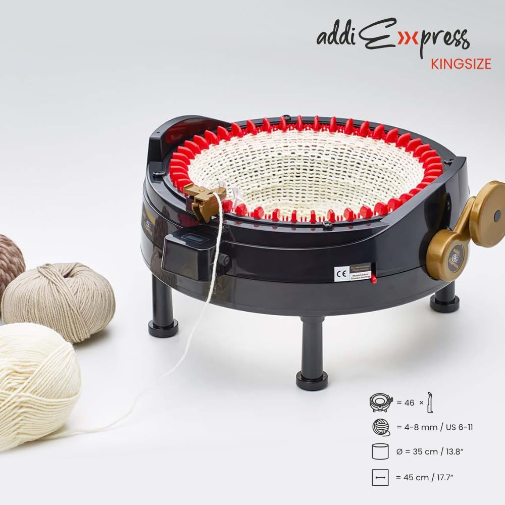 Addi Smart Weaving Loom Knitting Round Rotating Double Knit Loom Machine Kit