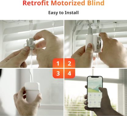 SwitchBot Smart Electric Motorized Blinds Kit - 3Pack with 2.4G WiFi Remote Control