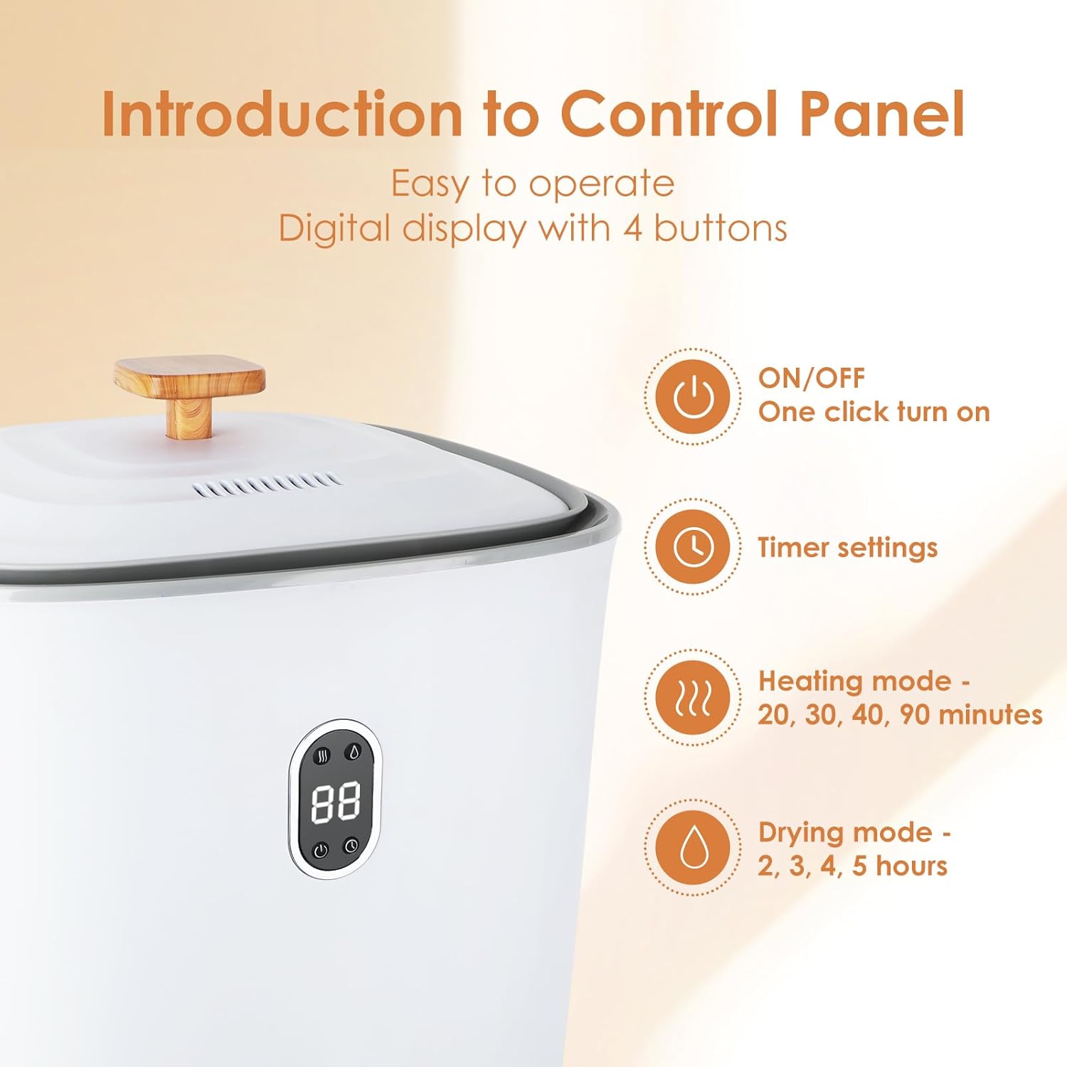 Bonrcea 2-in-1 Portable Clothes Dryer & Heated Towel Warmer, with 4000 RPM