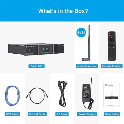 Fosi Audio Bluetooth 5.0 Stereo Audio Amplifier Support, with Remote Control