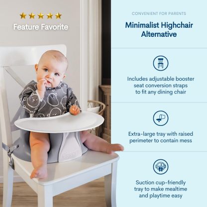Upseat Baby Floor Seat Booster Chair for Sitting Up with Removable Tray