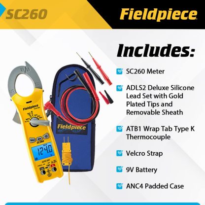 Fieldpiece Compact HVACR Clamp Multimeter with Temperature