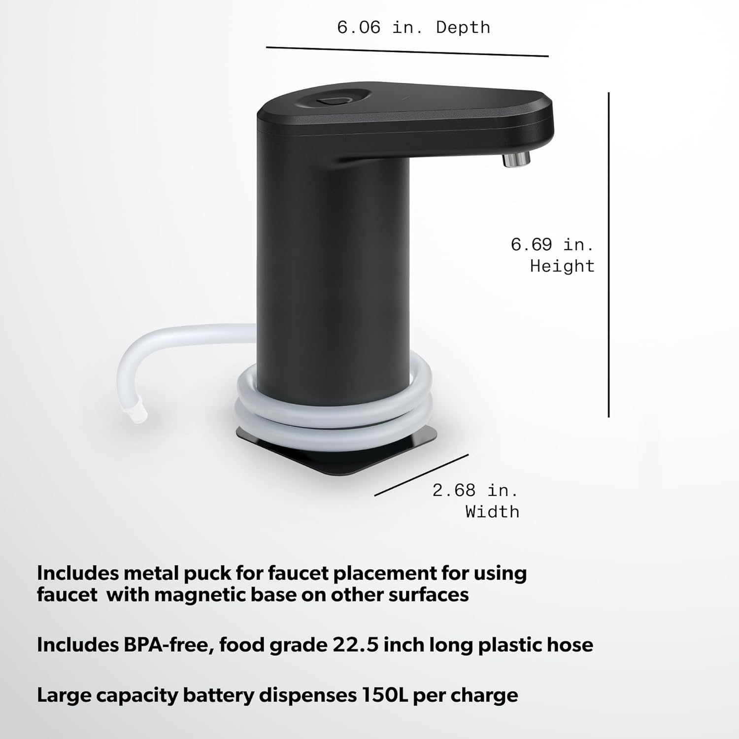 Dometic Hydration Water Faucet - One-Touch Operation with LED Light and Magnetic Base
