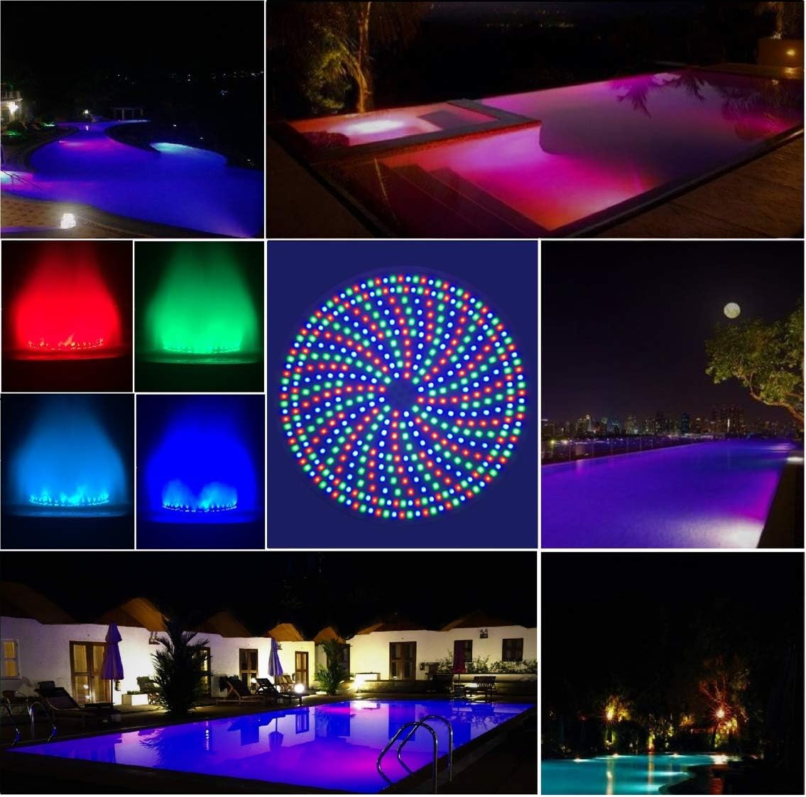 TOVEENEN LED Pool Light Bulb for Inground Pool 120V 40W PRO Color Changing Pool Lights