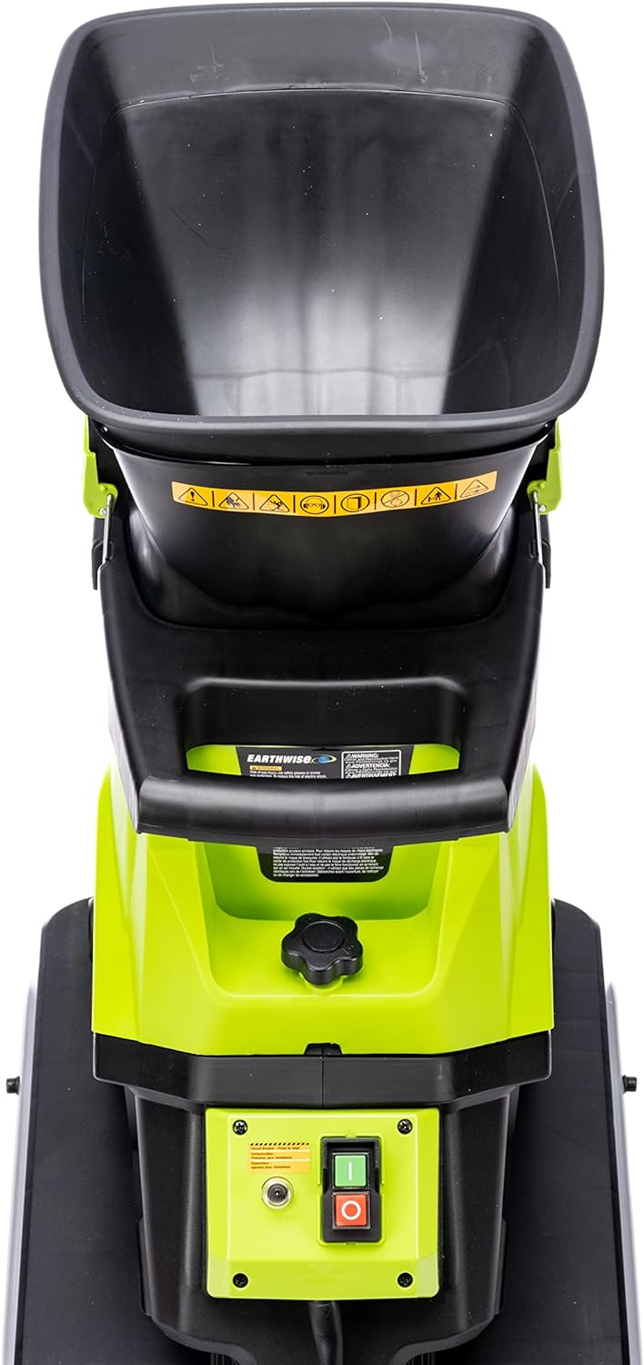 Earthwise 15-Amp Garden Corded Electric Chipper, Collection Bin