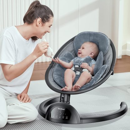 BabyBond Baby Swings for Infants, Bluetooth Infant Swing with Music Speaker, 3 Seat Positions