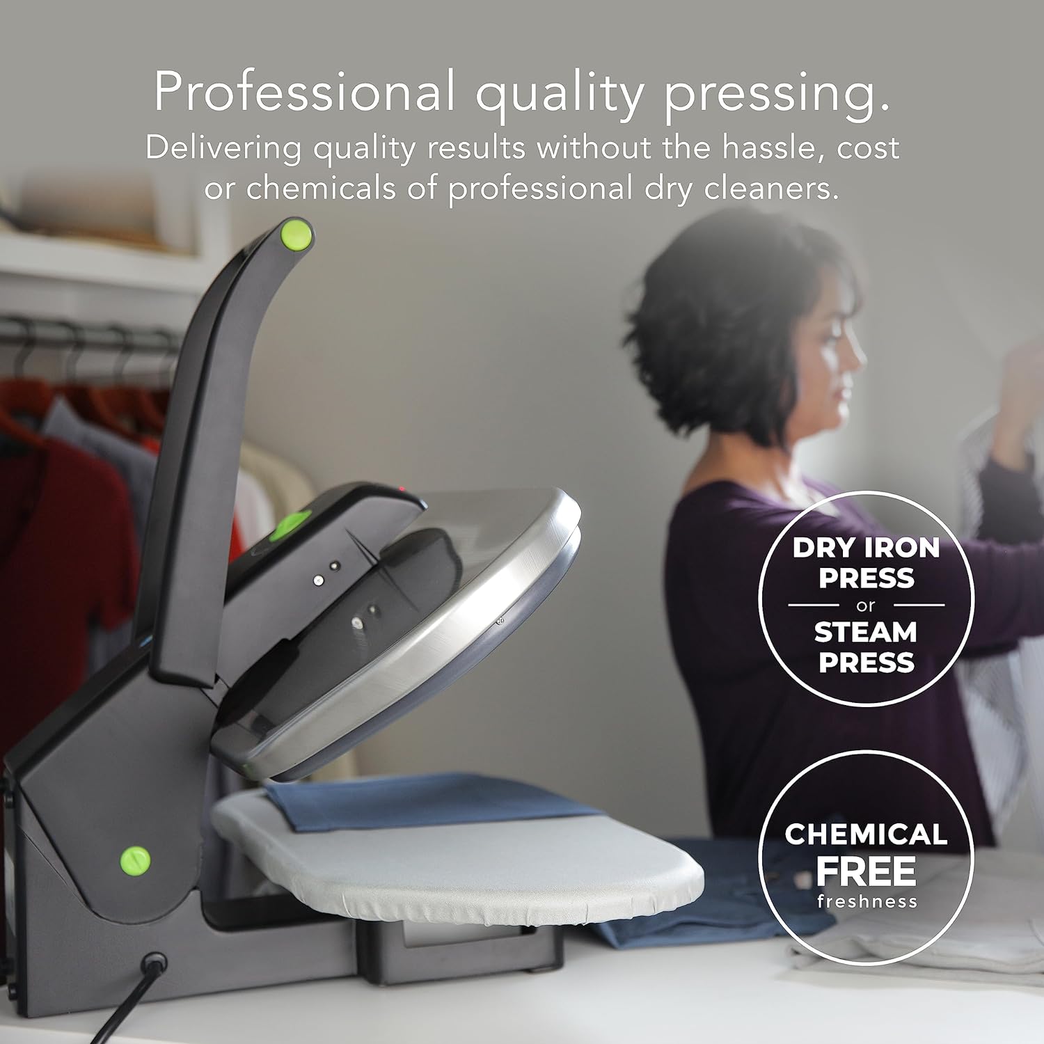 Steamfast Digital Steam Press with Multiple Fabric Settings and Steam Burst Function